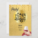 Search for save the date 40th birthday invitations Gold