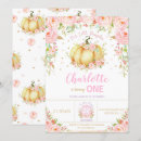Search for our little pumpkin is turning one 1st birthday invitations Whimsical