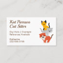 Search for cat sitting business cards Cute