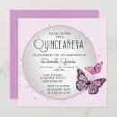 Search for purple black butterfly birthday invitations Elegant
