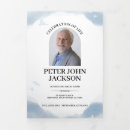 Search for blue funeral invitations Order of service