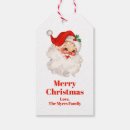 Search for vintage santa gift tags Red