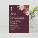 Search for 1st wedding anniversary invitations Floral