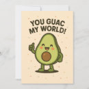Search for avocado pun cards You guac my world