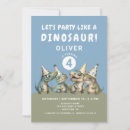 Search for dinosaur fourth birthday invitations Party like a dinosaur