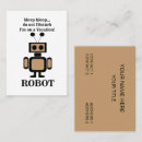 Search for robot business cards Professional