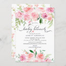 Search for elegant pink rose baby shower invitations Watercolor