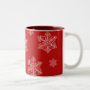 Search for red white snowflakes mugs Winter season