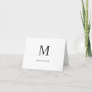 Search for monogrammed folded note cards Minimalist