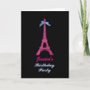 Search for eiffel tower birthday invitations Black