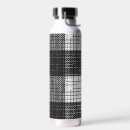 Search for black and white checkered water bottles Gingham