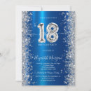 Search for royal blue 18th birthday invitations Elegant