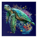 Search for coral reef art Sea turtle