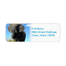 Search for elephant return address labels Wild animal