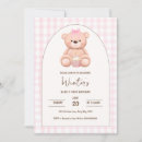 Search for teddy bear birthday invitations Gingham