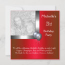 Search for red 18th birthday invitations Silver