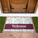 Search for burgundy doormats Typography