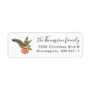 Search for christmas return address labels Mistletoe