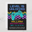 Search for gamer invitations Black pink yellow blue