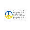 Search for peace sign return address labels Blue