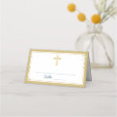 Search for gold place cards First holy communion