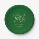 Search for green and gold paper plates High school