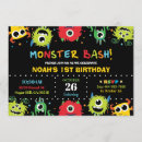 Search for monster bash birthday invitations Boy birthday party