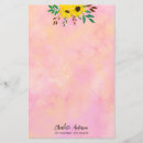 Search for pink flowers stationery paper Elegant