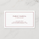 Search for burgundy business cards Simple