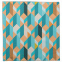 Search for teal orange napkins Abstract