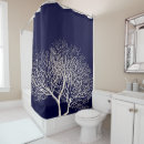 Search for navy blue and coral shower curtains Tropical