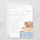 Search for travel bridal shower invitations luggage