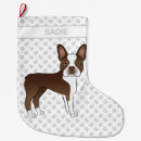 Search for boston terrier christmas stockings Dog