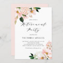 Search for rose gold retirement invitations Floral