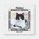 Search for pet memorial magnets Black and white
