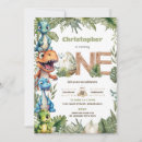 Search for dinosaur 1st birthday invitations Turning one