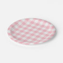 Search for pink gingham plates Pink and white