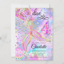 Search for mermaid birthday invitations Pink purple teal mermaid