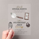 Search for spy birthday invitations Mystery