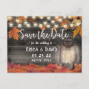 Search for fall leaves save the dates Rustic