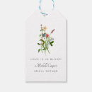Search for love in bloom gift tags Garden bridal shower