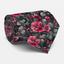 Search for black and red flower ties Vintage