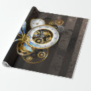 Search for steampunk wrapping paper Gold