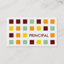 Search for school principal business cards Education