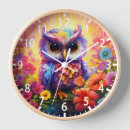 Search for cute owl clocks girly
