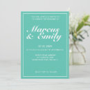 Search for aqua blue wedding invitations Simple