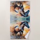 Search for horse on beach towels Watercolor