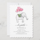 Search for elephant and butterfly invitations Pink