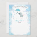 Search for blue elephant baby shower invitations Umbrella