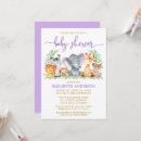 Search for purple elephant baby shower invitations Cute baby animals
